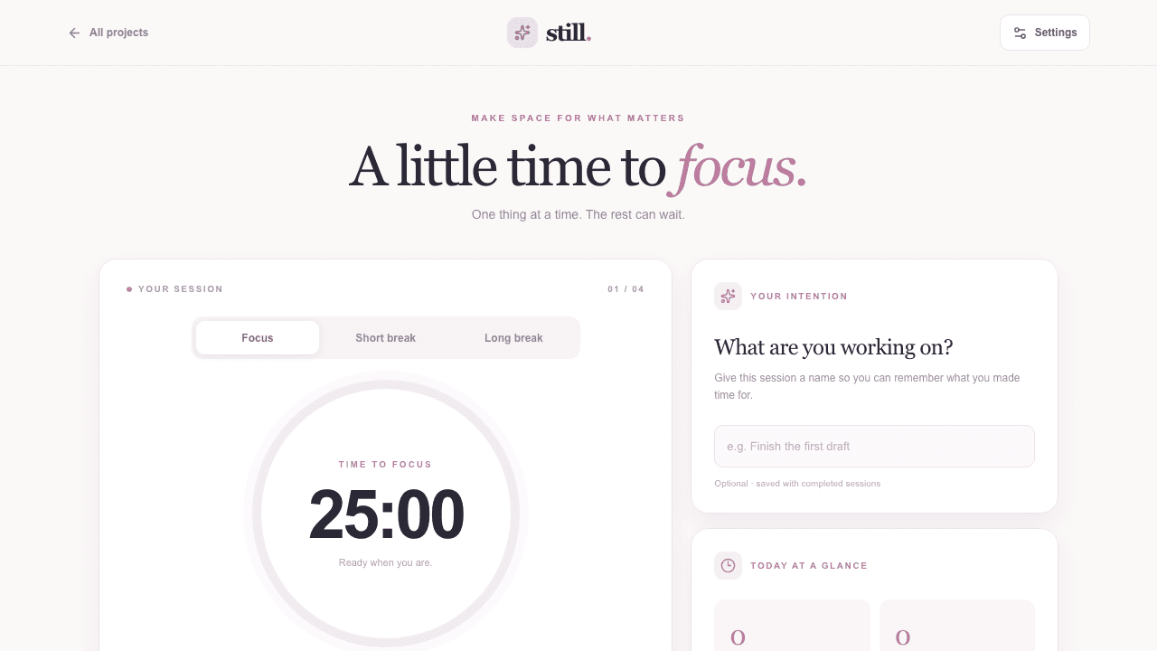 Focus Timer project preview