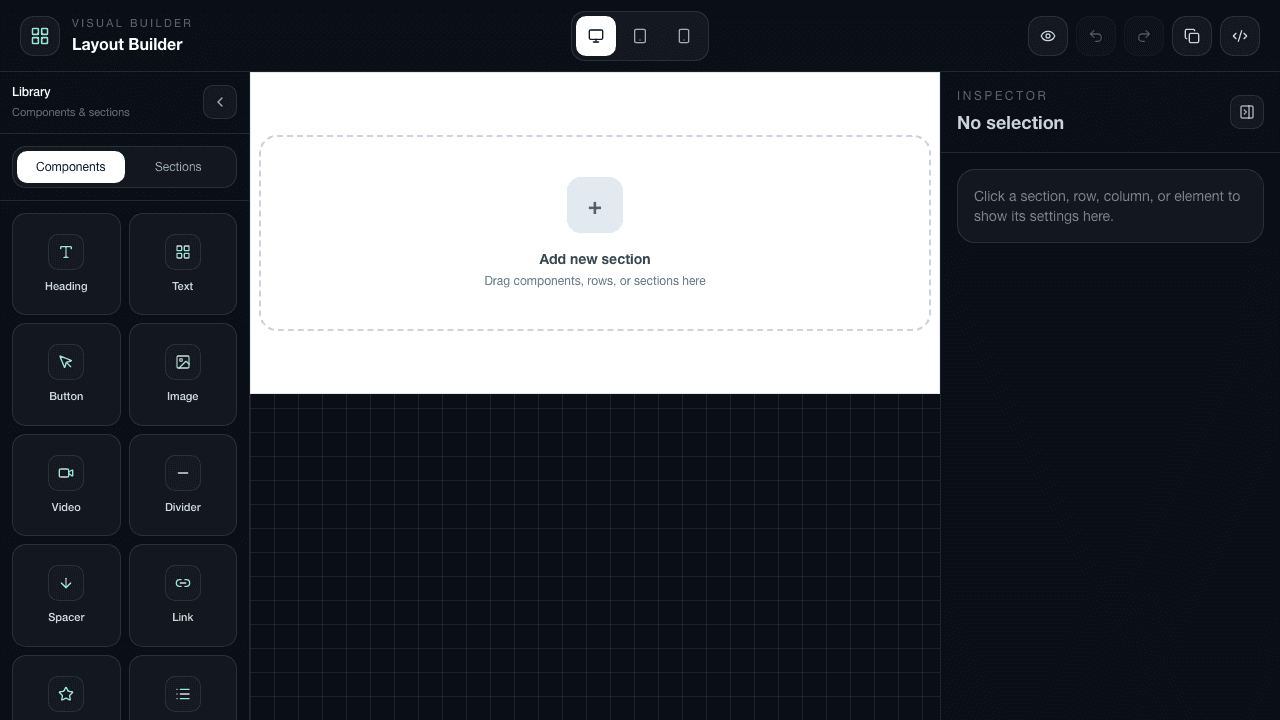 Page Builder project preview