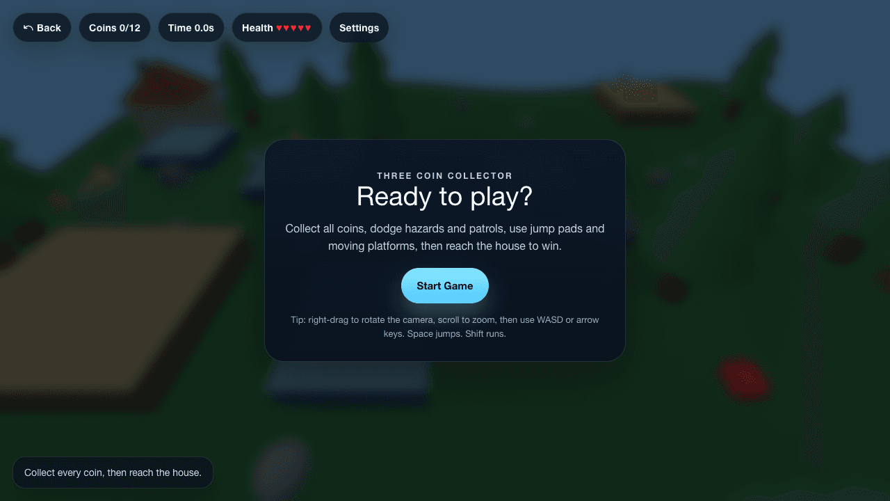 3D Coin Collector project preview